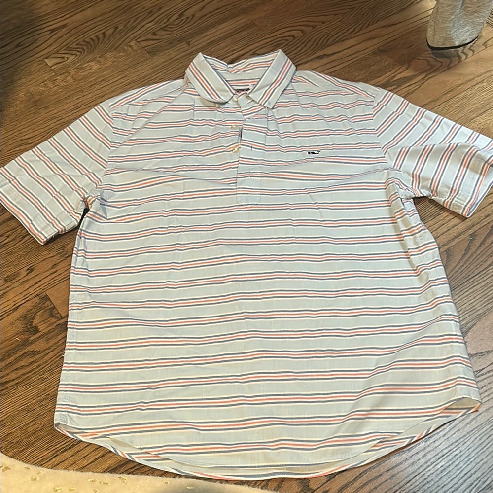 Vineyard Vines Red and Blue Polo Shirt